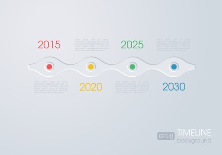 Timeline infographic design on a grey background. Vector illustrationのイラスト素材