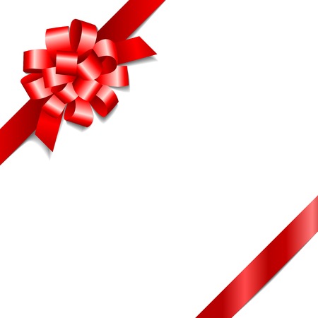 Red ball bow isolated on white backgroundのイラスト素材