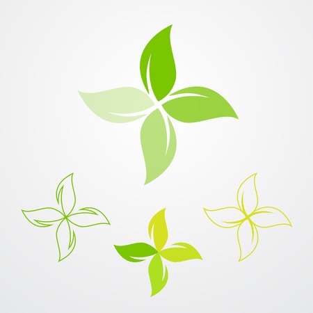 Natural products pharmacy or store symbol collection. Vector setのイラスト素材