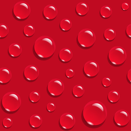 Water drops on red background seamless patternのイラスト素材