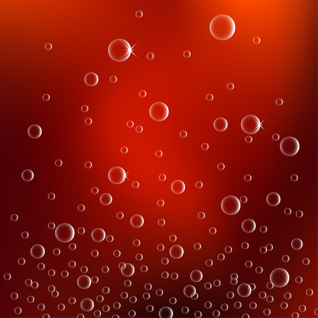 Abstract red texture with a bubbles. Vector illustrationのイラスト素材