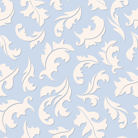 Floral seamless blue pattern. Vector illustration for invitation, card decorationのイラスト素材