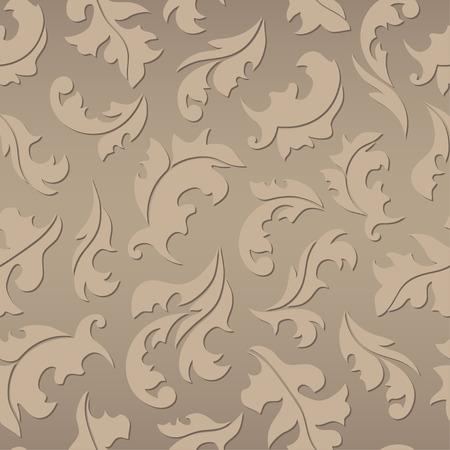 Floral seamless brown pattern. Vector illustration for invitation, card decorationのイラスト素材
