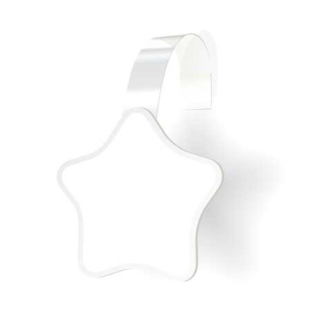 Sticker with transparent strip isolated on white background. Vector illustrationのイラスト素材