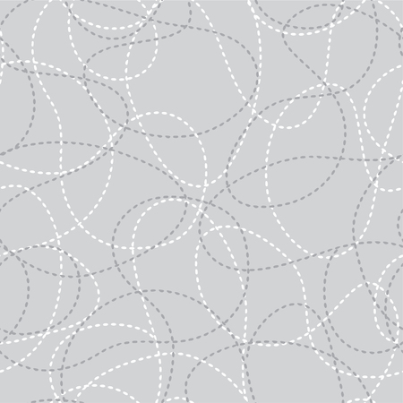 Stitched curves grey seamless patternのイラスト素材