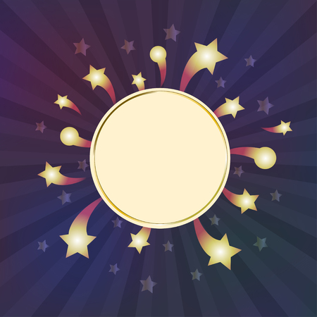 Vector white frame on sparkle background. Vector illustrationのイラスト素材