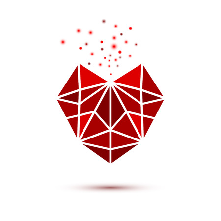 Heart shape symbol isolated on white backgroundのイラスト素材