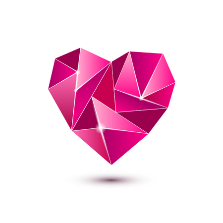 Heart shape symbol isolated on white backgroundのイラスト素材