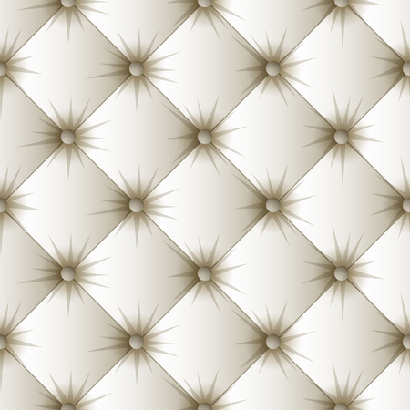 White upholstery seamless pattern. Easy editable background color. Vector illustrationのイラスト素材