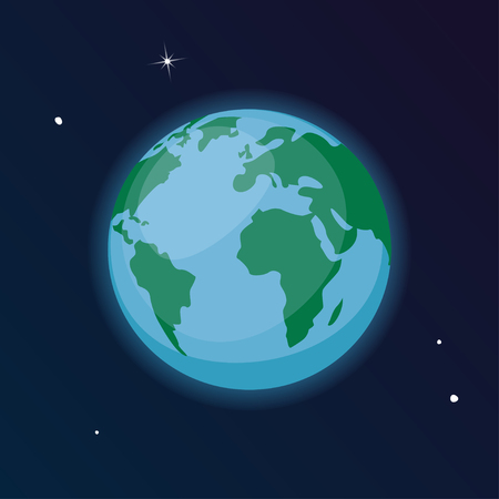 Vector planet Earth illustrationのイラスト素材