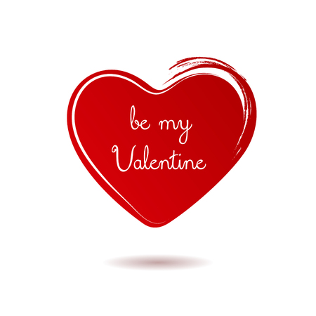 Hand drawn red heart. Vector illustration for Valentines dayのイラスト素材