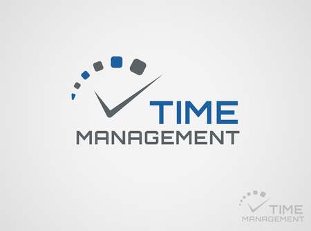 Time management template. Concept icon isolated on white background. Vector symbol.のイラスト素材