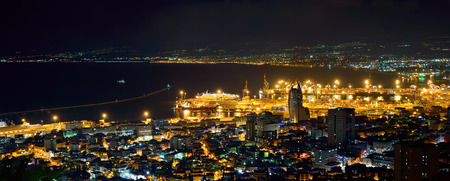 Haifa Port is Israel's largest and leading port. Mediterranean Sea.の写真素材