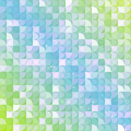 Abstract geometric background. Vector wallpaper in soft green and blue colors.のイラスト素材