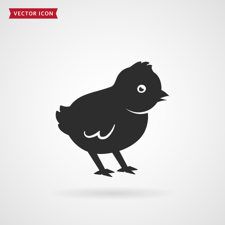 Baby chick icon isolated on white background. Vector illustration.のイラスト素材