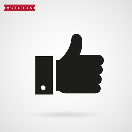 Thumbs up icon. Hand showing Like sign. Vector symbol.のイラスト素材