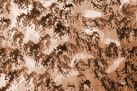 Monochrome sepia brush strokes, abstract hand painted texture, acrylic and tempera painting on paper for backgrounds, wallpapers, covers and packaging.の写真素材
