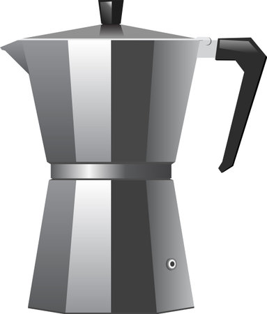 Vector drip coffee maker illustration. Coffee pot with coffee. Breakfast equipment.のイラスト素材