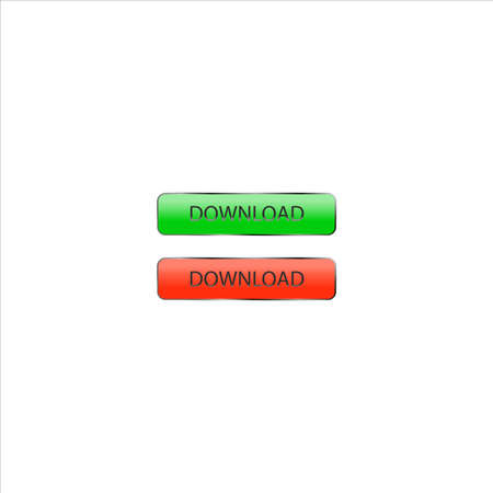 download button red and green vector illustration pictureのイラスト素材