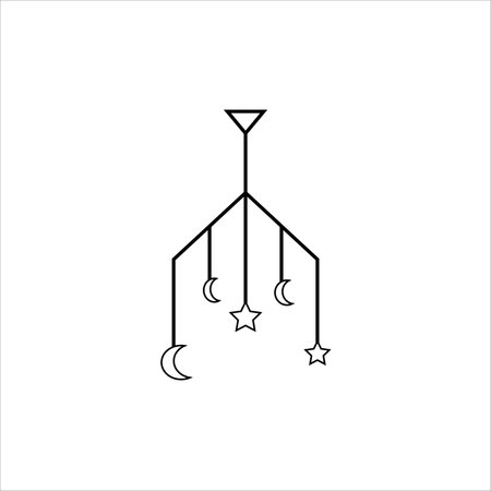 carousel over baby bed icon, vector, illustration, 10 epsのイラスト素材