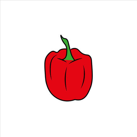 bell pepper icon, vector, illustration, 10 epsのイラスト素材