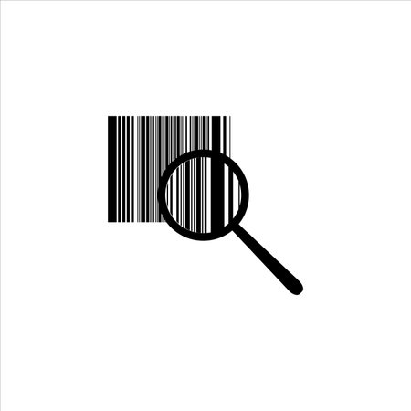 Bar code search icon, vector, illustration, symbolのイラスト素材
