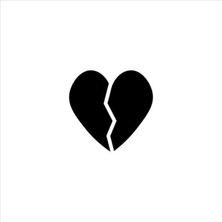 broken heart icon vector illustration symbolのイラスト素材