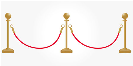 Barrier rope, fencing icon vector illustration symbolのイラスト素材