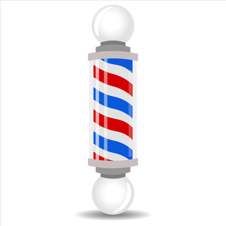 barbershop pole vector, illustration, symbolのイラスト素材