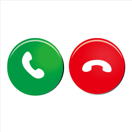 phone call buttons, icon, vector, illustration, symbolのイラスト素材