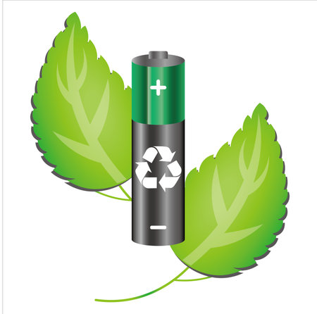 Battery recycling icon vector illustration symbolのイラスト素材