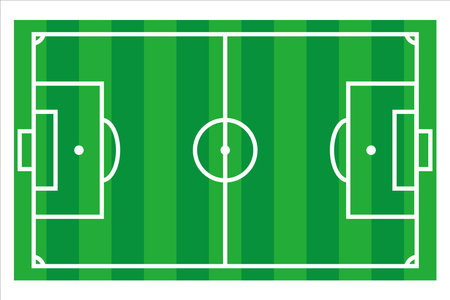 Football field stuff vector illustrationのイラスト素材
