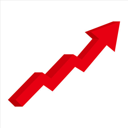 red arrow vector, illustration, symbolのイラスト素材