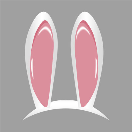 rabbit ears icon, vector, illustration, symbolのイラスト素材