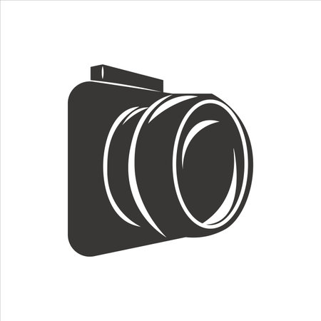 Photo camera, emblem icon vector illustration symbolのイラスト素材