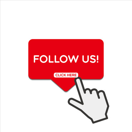 Follow us, click here icon vector illustration symbolのイラスト素材