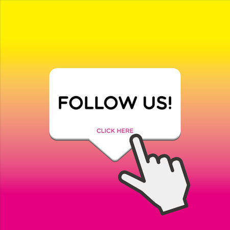 Follow us, click here icon vector illustration symbolのイラスト素材