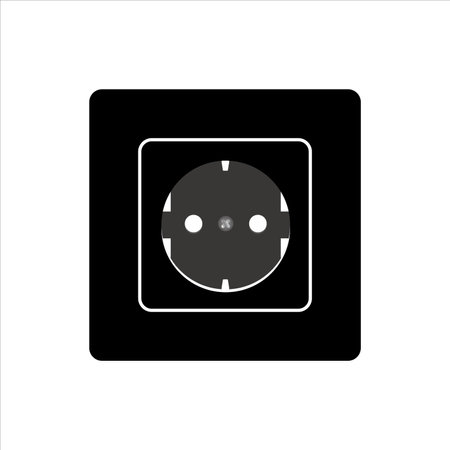 power outlet icon, vector, illustration, symbolのイラスト素材