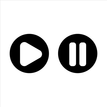 play pause icon vector illustration symbolのイラスト素材