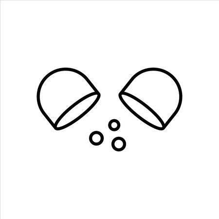 medicine open capsule icon vector illustration symbolのイラスト素材