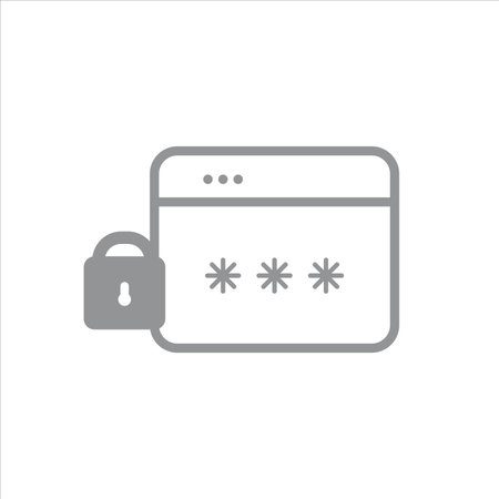 browser password protection icon vector illustration symbolのイラスト素材