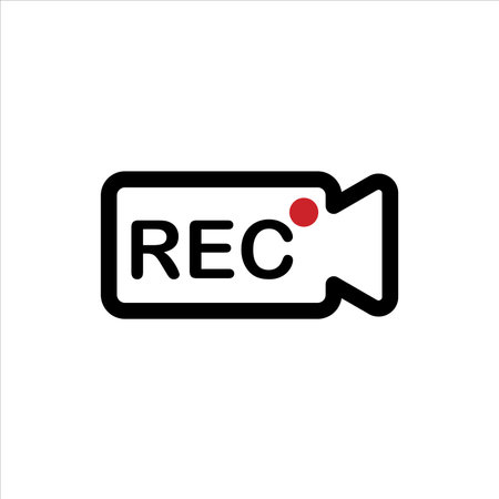 REC icon vector illustration symbolのイラスト素材