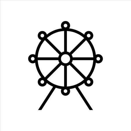 ferris wheel icon vector illustration symbolのイラスト素材
