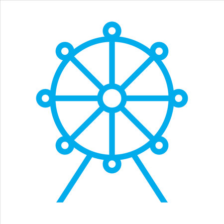 ferris wheel icon vector illustration symbolのイラスト素材