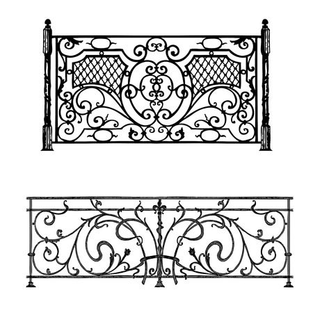 The artistic forging products lattice Wrought Iron Door, Fence, Window, Grill, Railing designのイラスト素材