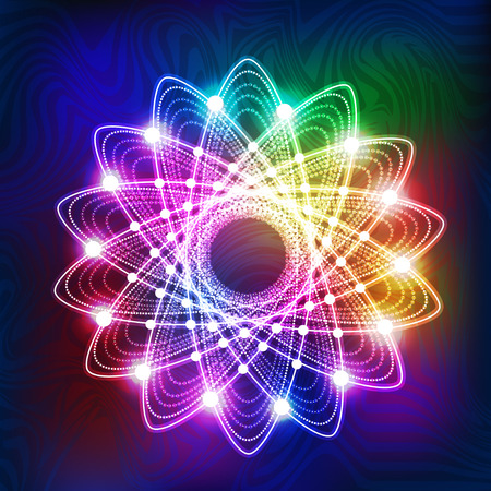 abstract vector background with consecrated symbols of sacred geometryのイラスト素材