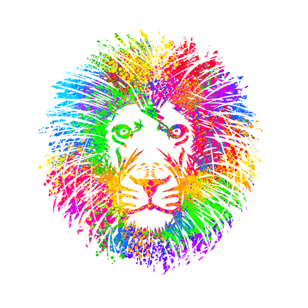 Isolated lion headのイラスト素材