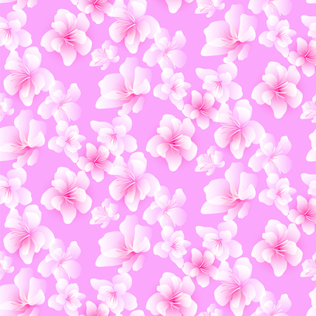 sakura hanami seamless patternのイラスト素材