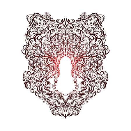 Muzzle tiger jaguarのイラスト素材