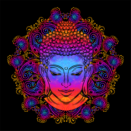 Buddhas head tattooのイラスト素材